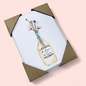 Wine Bottle Floral Wood Wall Art 6x8